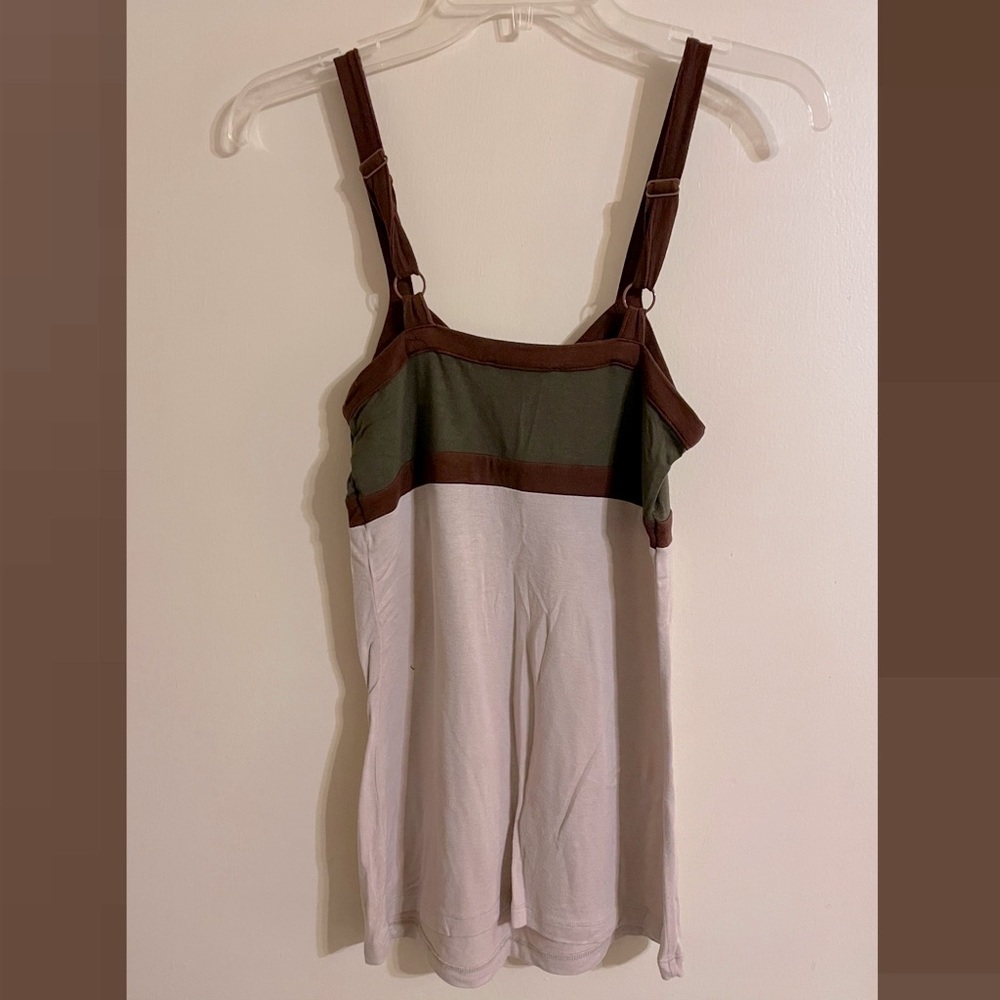 3/$15 Brown and Olive Tank Top - Picture 2 of 4